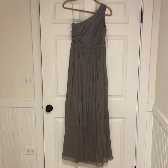 J. Crew | Dresses | J Crew One Shoulder Long Chiffon Bridesmaid Dress |  Poshmark